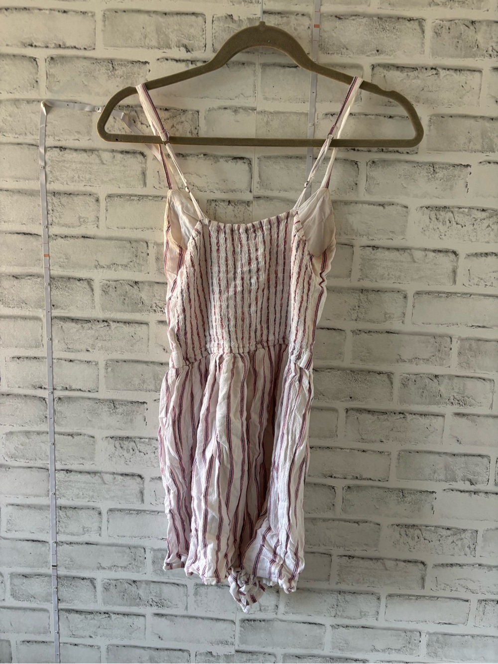 Hollister Spaghetti strap jumper with Red and Navy Stripe Detail